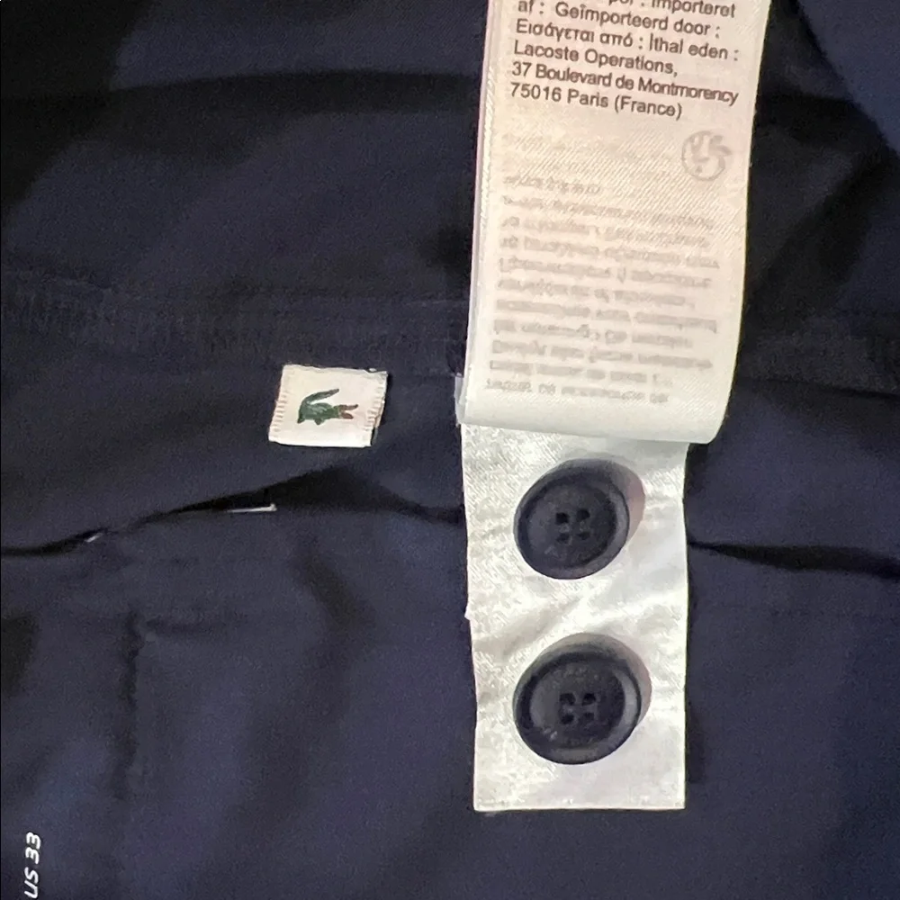 Men's Lacoste Sport Navy Performance Shorts Regular Fit,‎ Sz US 33